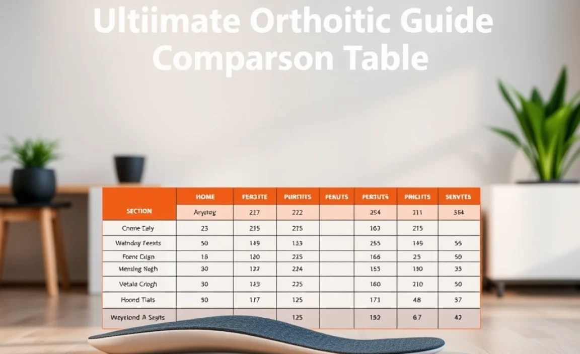 Understanding The Orthotic Insole Comparison Table