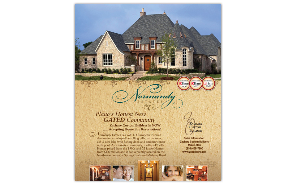 Normandy Estates fullpage ad Soleil Design