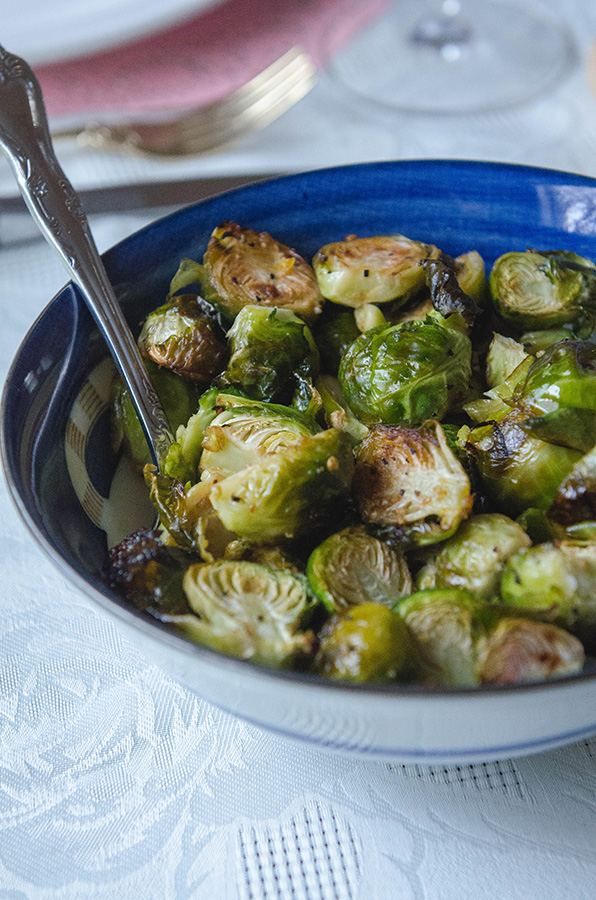 So…Let's Hang Out Lemon Roasted Brussels Sprouts