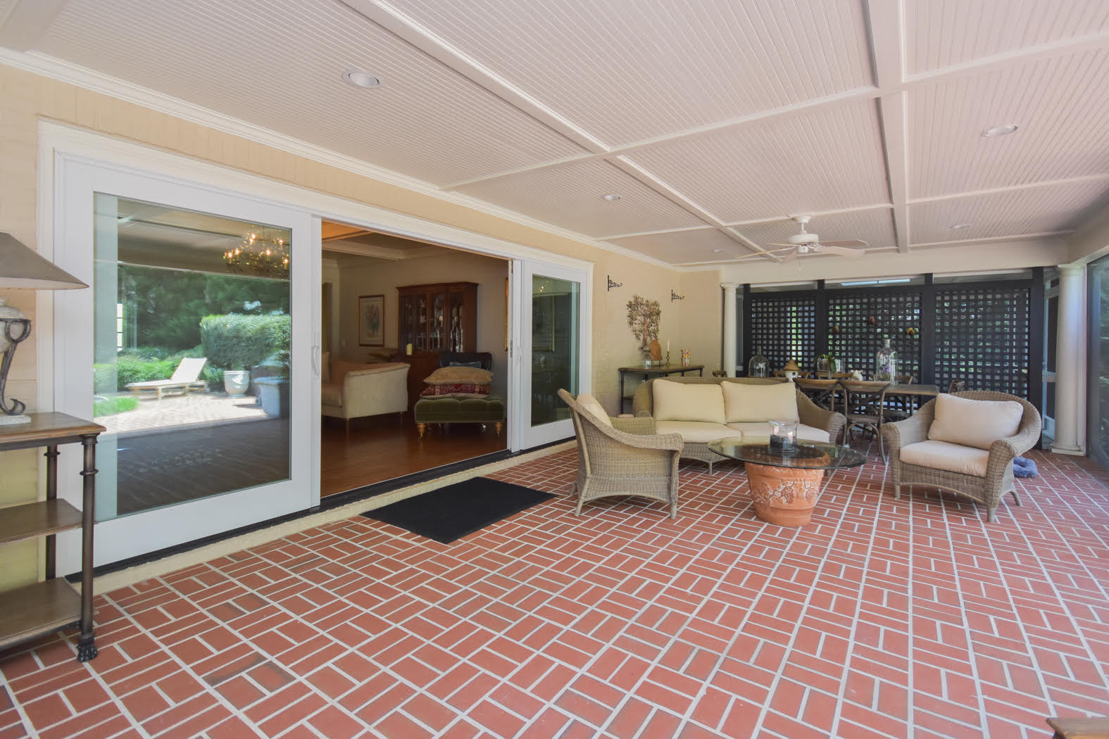 Custom Wall with Sliding Glass Door Solid Construction