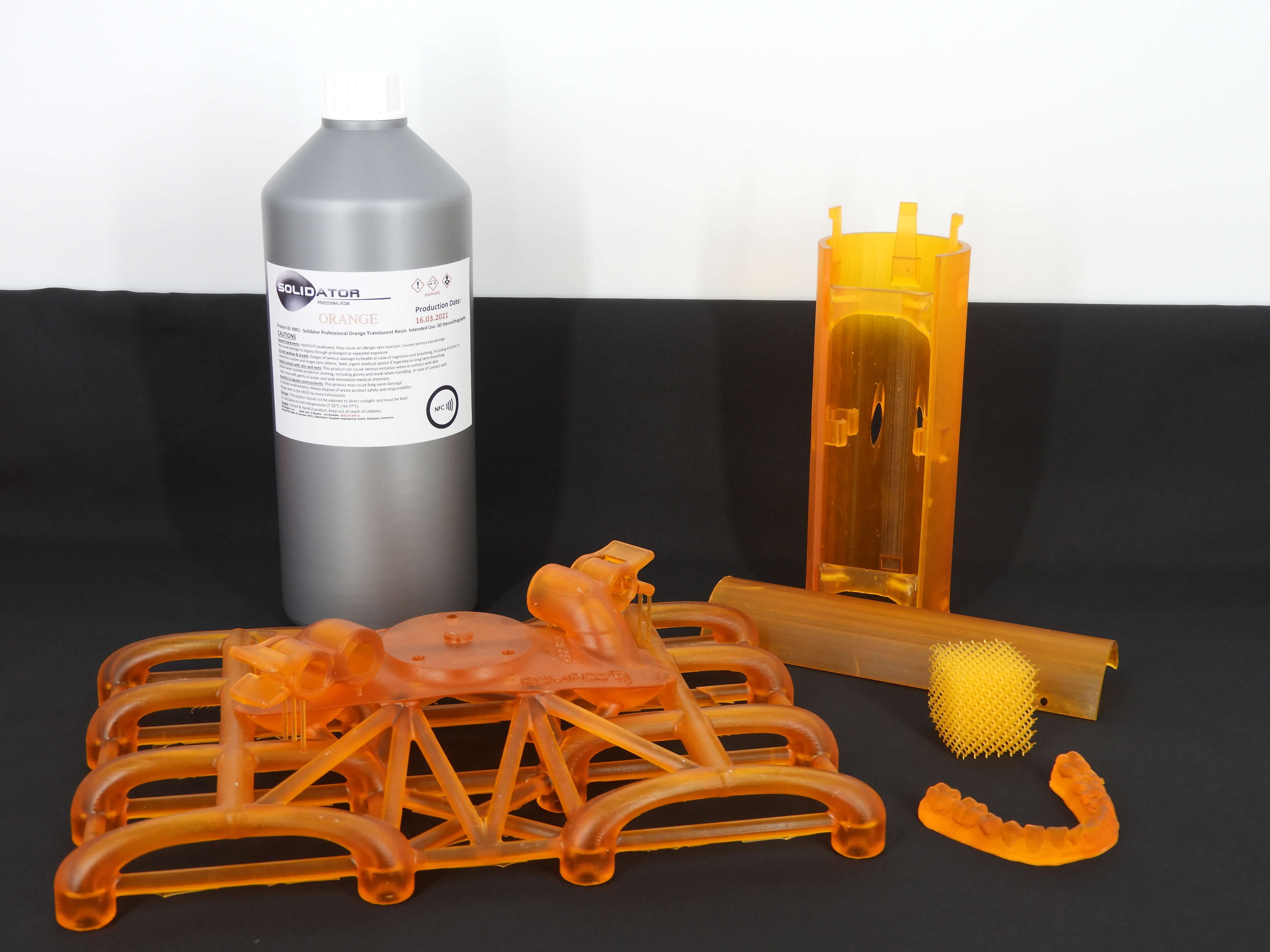 Solidator 3+ Professional Industry 3D Printer Orange Resin