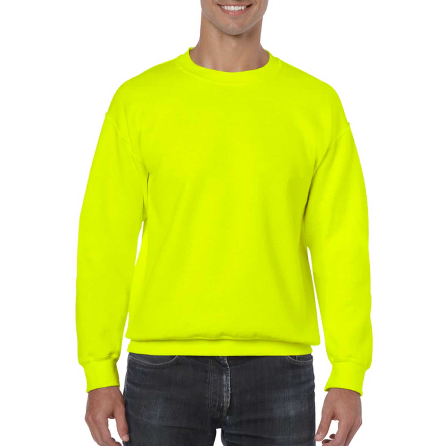 Safety Sweatshirt yellow SOLID+BLANK