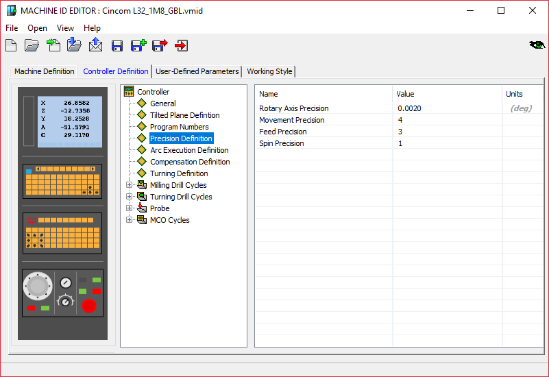 Getting Precision Data Example