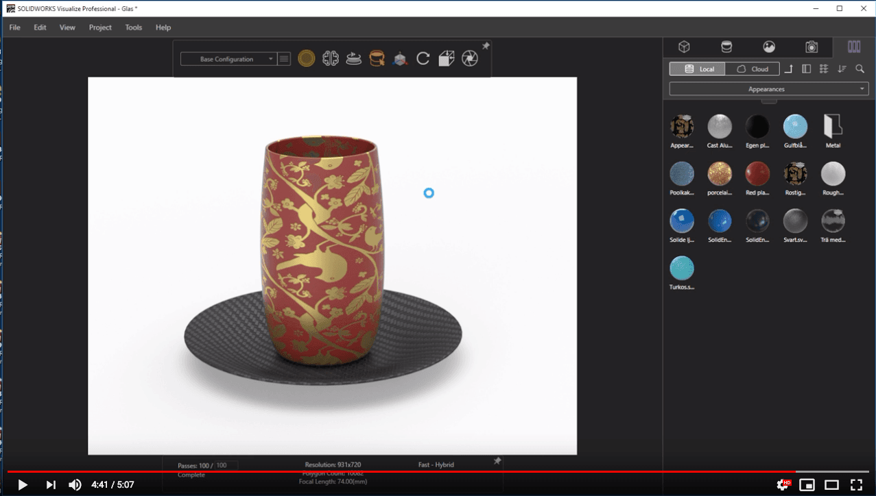 vMaterials för Visualize! SolidEngineer