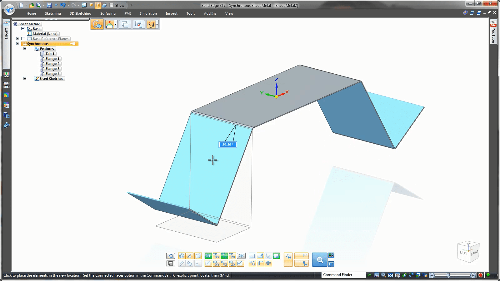 🔖 Solid Edge Basic Tutorial || Sheet Metal YouTube