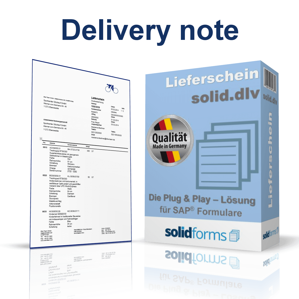 SAP Adobe Form Delivery note solidforms