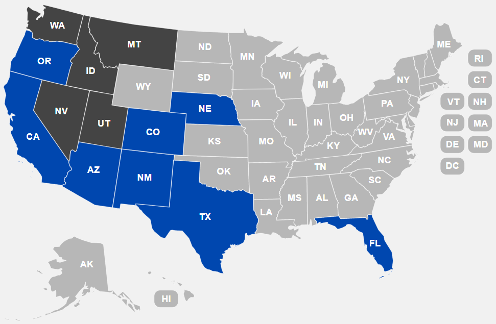 The Top Three States Attracting Californians