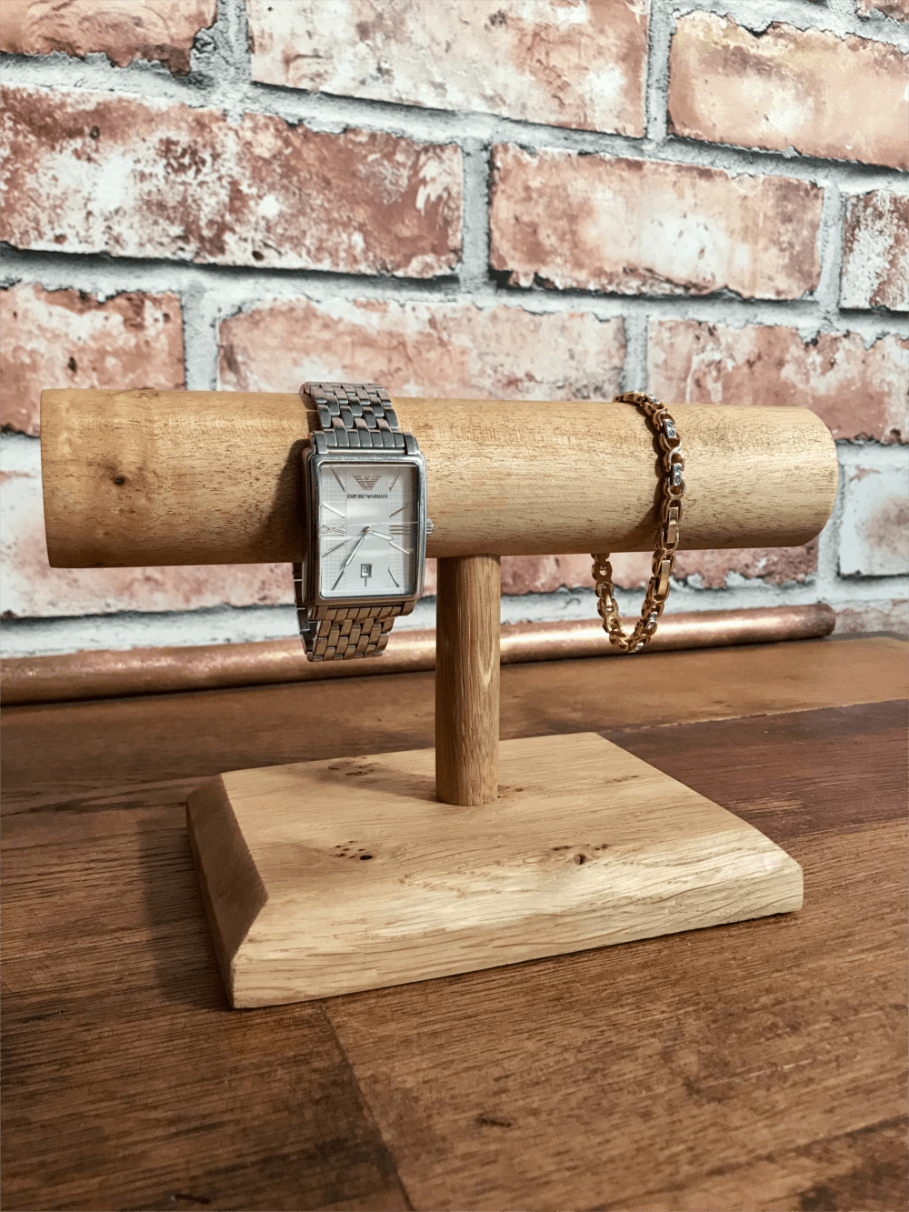 Solid oak Personalised watch/ bracelet holder Solid Oak Designs