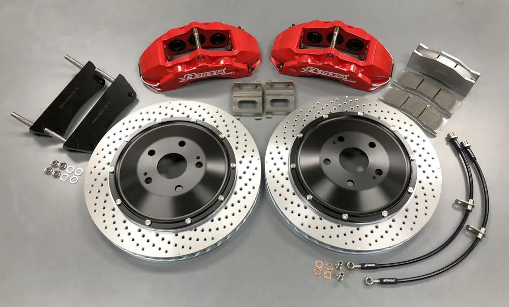 Rotora Front & Rear Street Brake Kit W/ Custom Colors (Ram TRX) For Use With 20" Wheels Solis