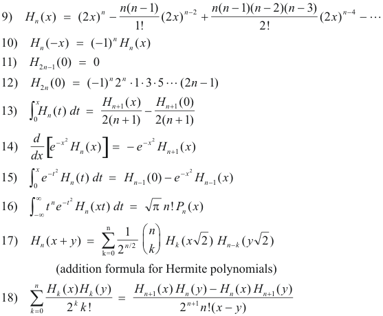 Hermite polynomials. Hermite’s differential equation. Generating