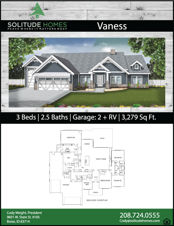 Floor Plan Details Solitude Homes Idaho Home Builder Boise, Nampa