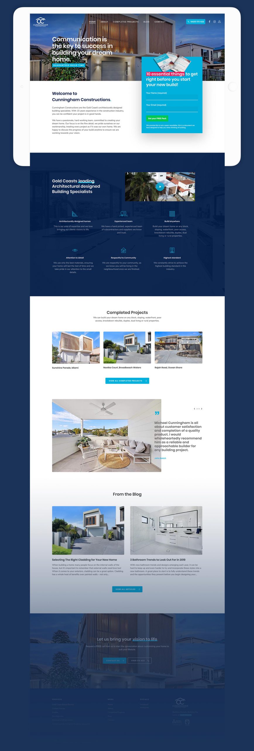 solo — Cunningham Constructions — Sunshine Coast Freelance Graphic