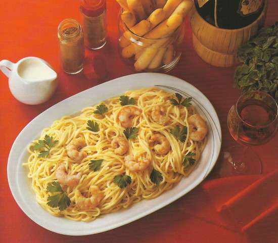 Espaguetis con Gambas Solo Recetas, el blog de las recetas gratis