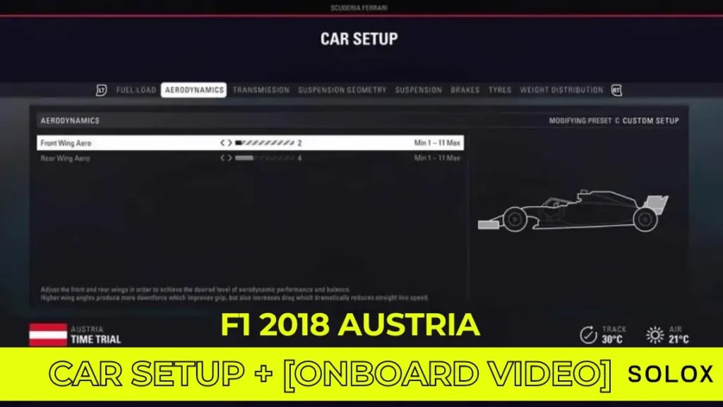 F1 2018 Austria Car Setup + [Onboard Video]