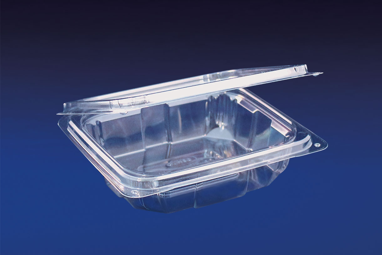 SOLPAK HLD024 ClearBoost 24oz. Perimeter Seal Hinged Deli Container PET