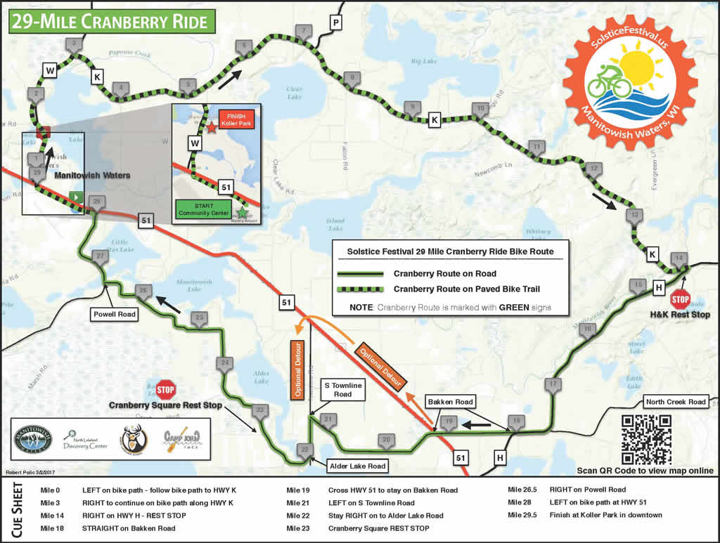 Century Routes & Bike Maps Manitowish Waters Solstice Festival