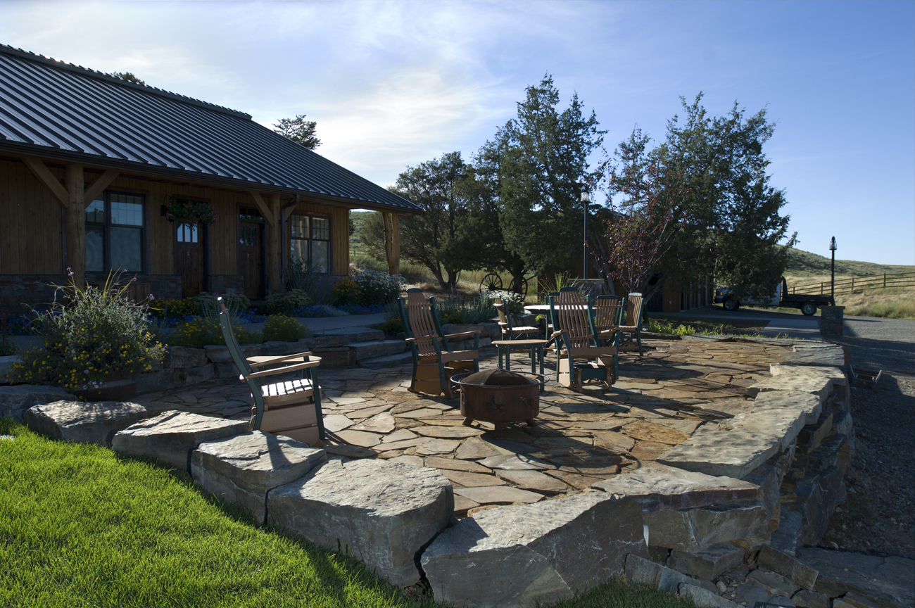 Flagstone Patio Bozeman, Montana Solstice Landscape
