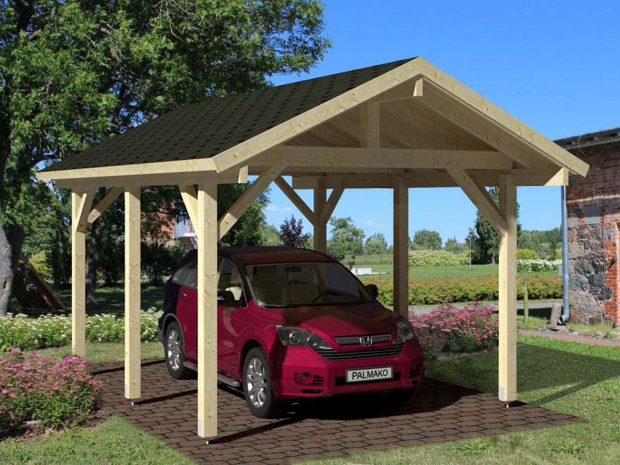 Billig carport i træ Carporten leveres som komplet byg selv