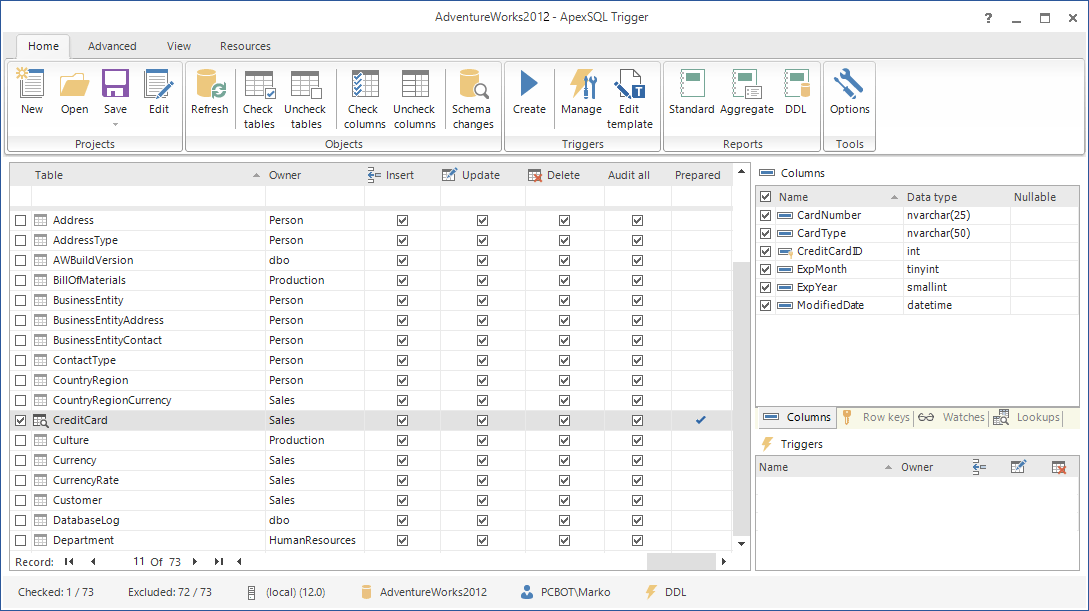 Audit SQL Server database and see who deleted a column value