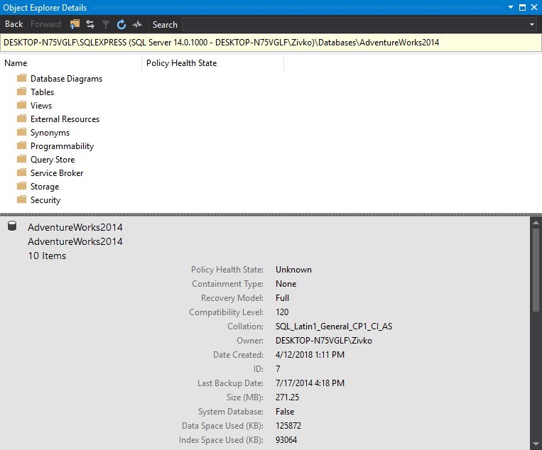 SQL Server database object search