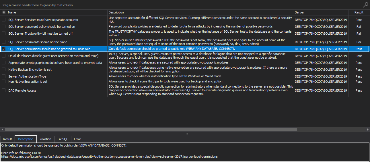 How to perform a SQL Server security health check analysis