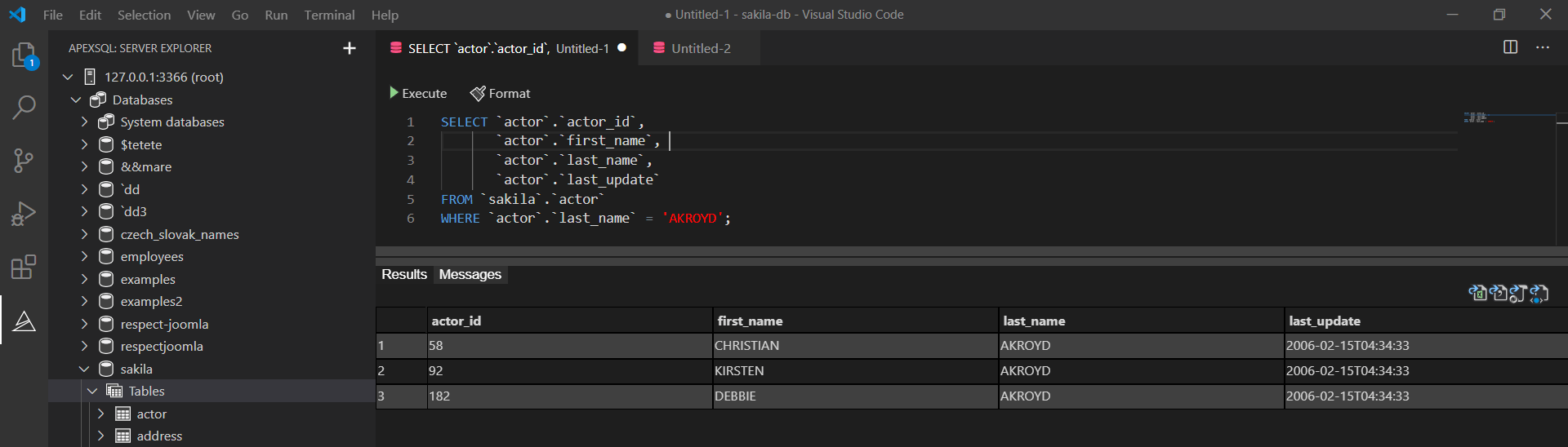 MySQL search Searching for data in tables