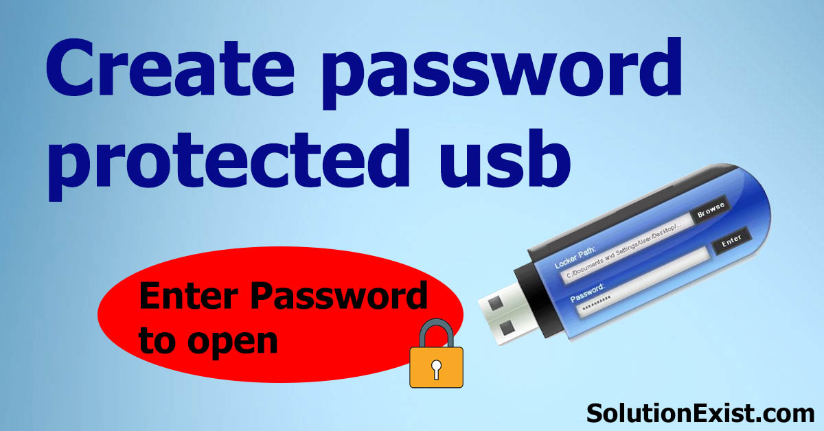 How To Create Password In USB Password Protect A USB In Windows