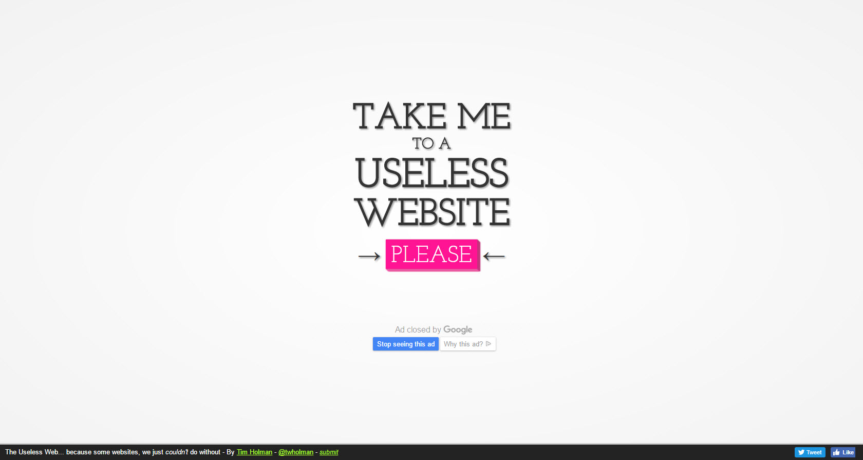 The Useless Web Visit Now
