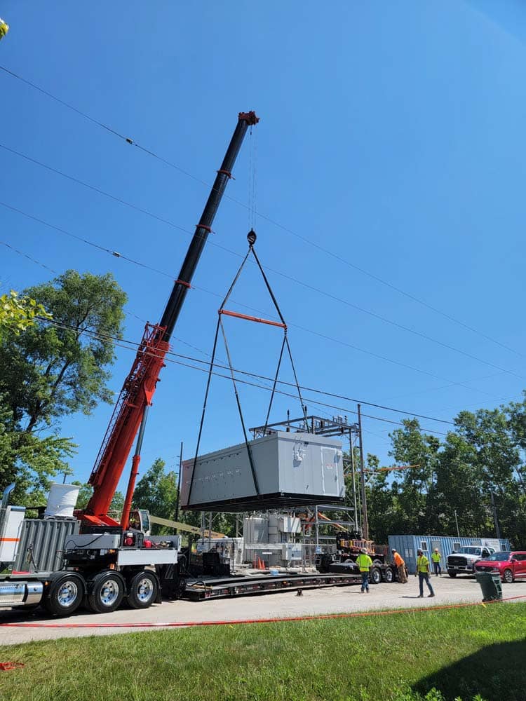 Substation Swg Site Delivery Switchgear Power Systems Midwest