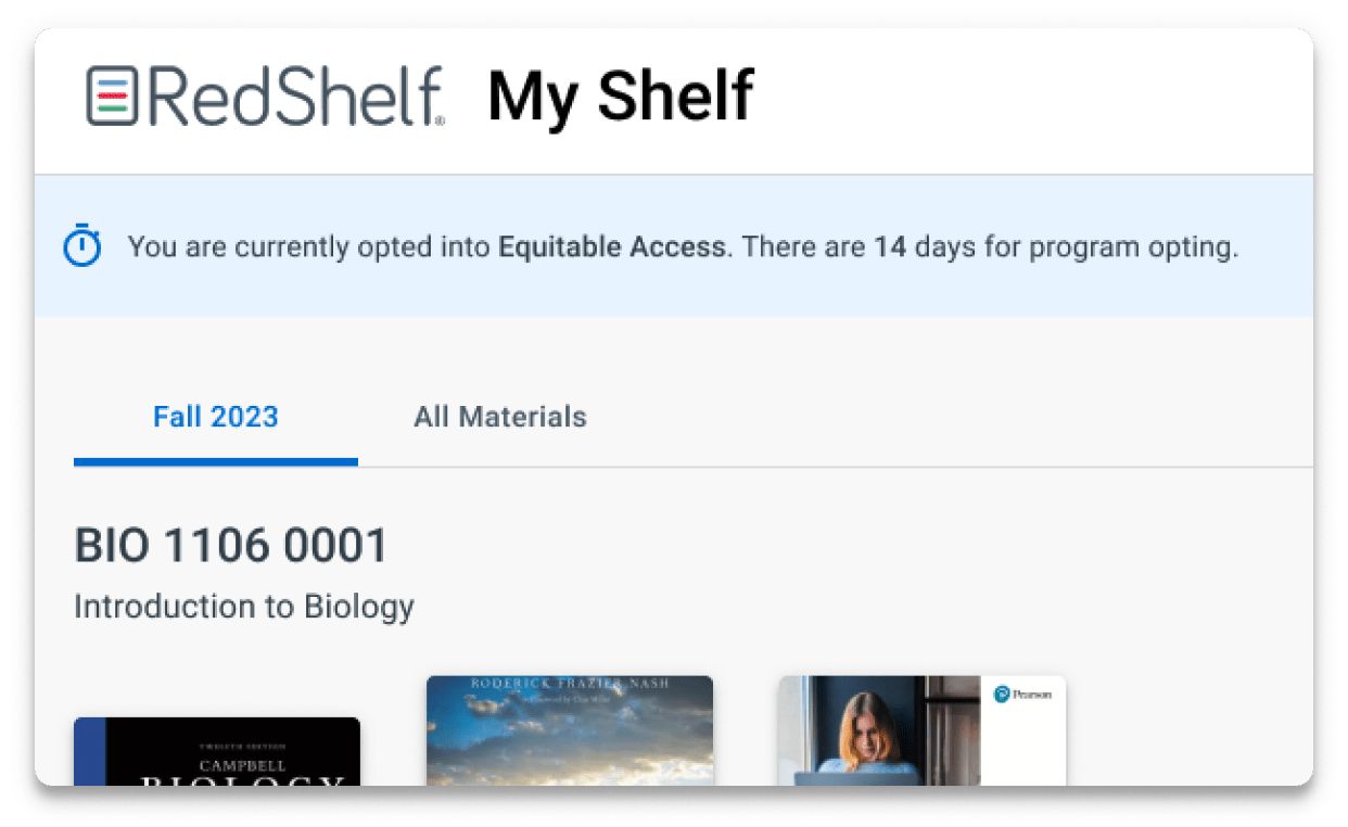 Navigating Your Shelf (Equitable Access) RedShelf Solve