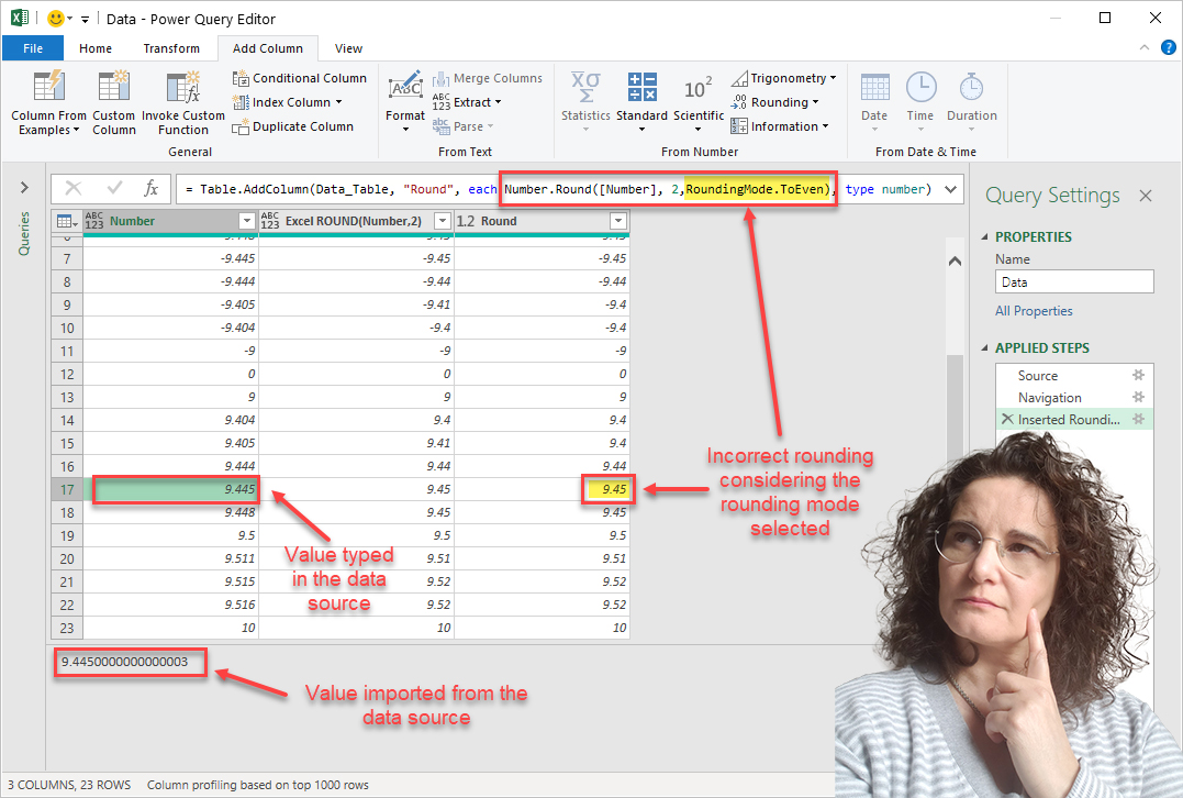 Rounding in Power Query The default rounding mode and the binary
