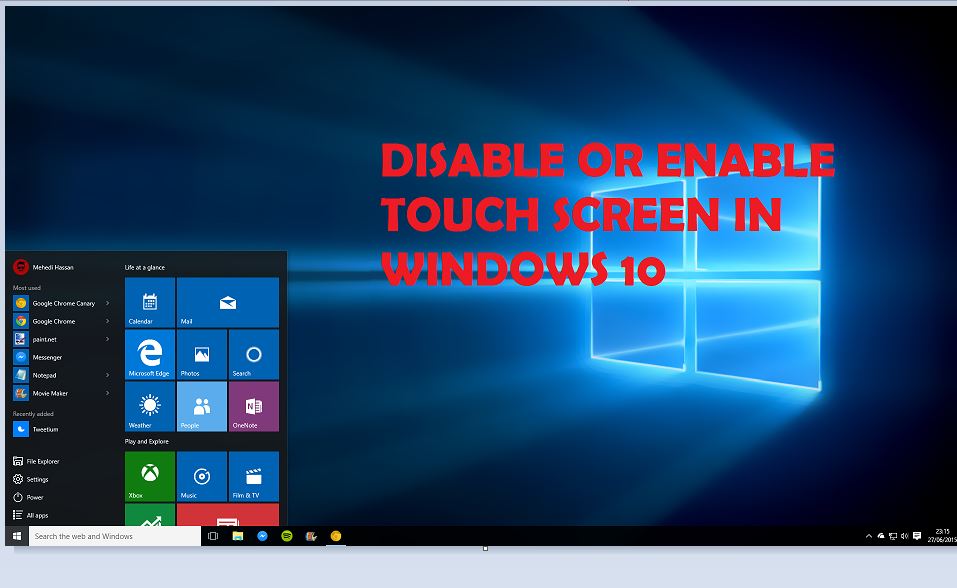 How To Disable and Enable Touch Screen on Windows 10/8 Laptop/PC