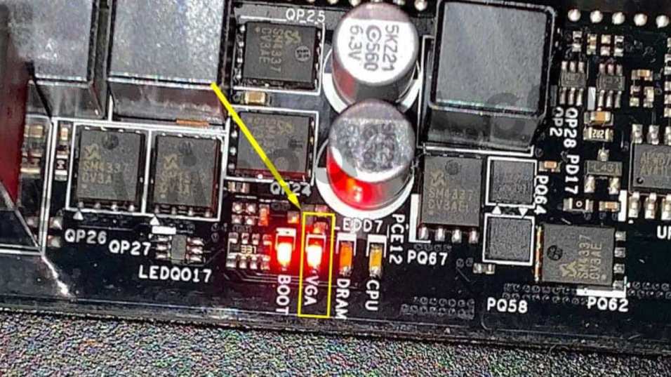 VGA Light on Motherboard how to fix it and what is it