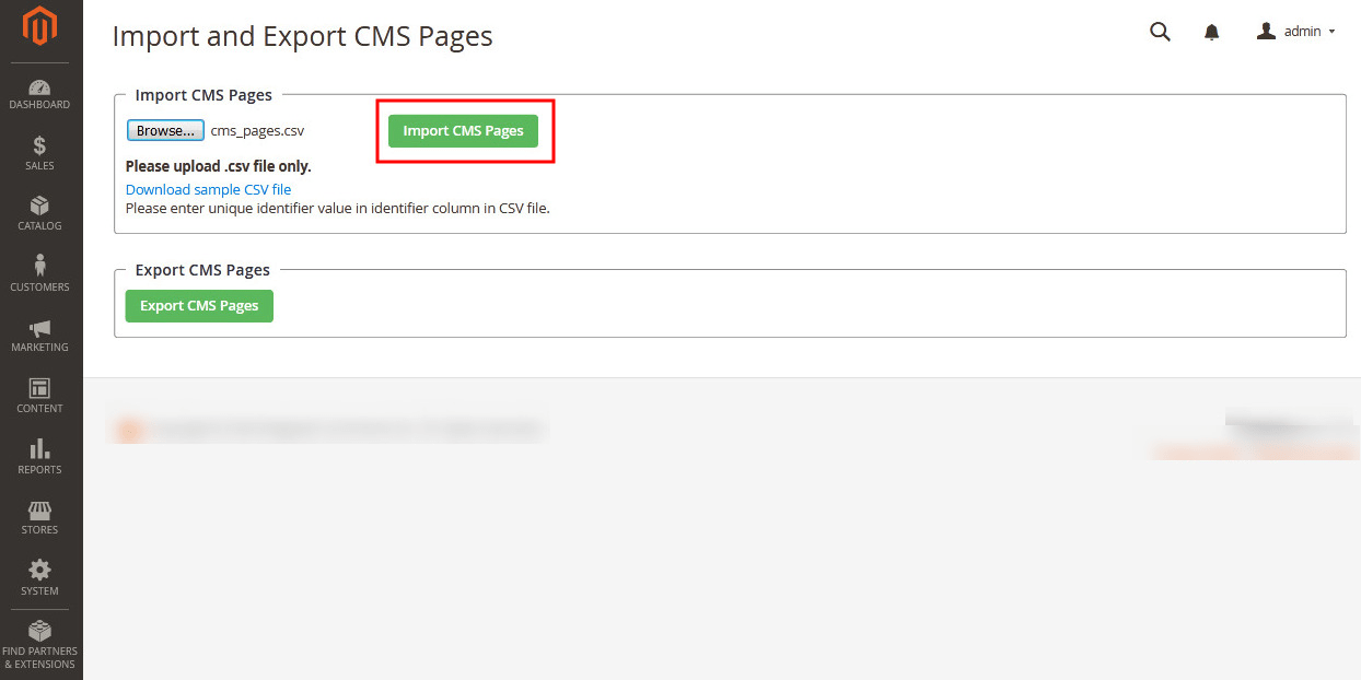 CMS Page Import/Export by Solwin Extension for Magento 2 Documentation