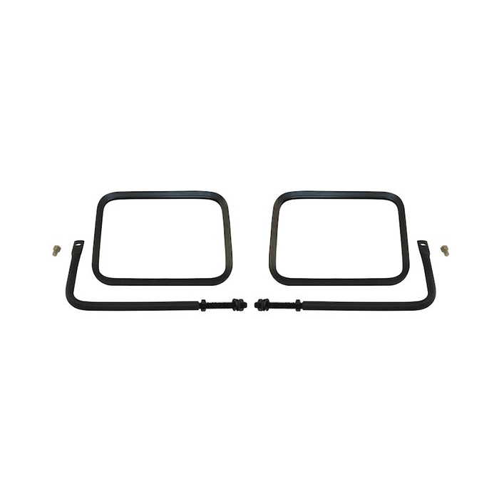 Safari Mirrors in Black for 7618 Jeep CJ and Wrangler YJ, TJ, JK