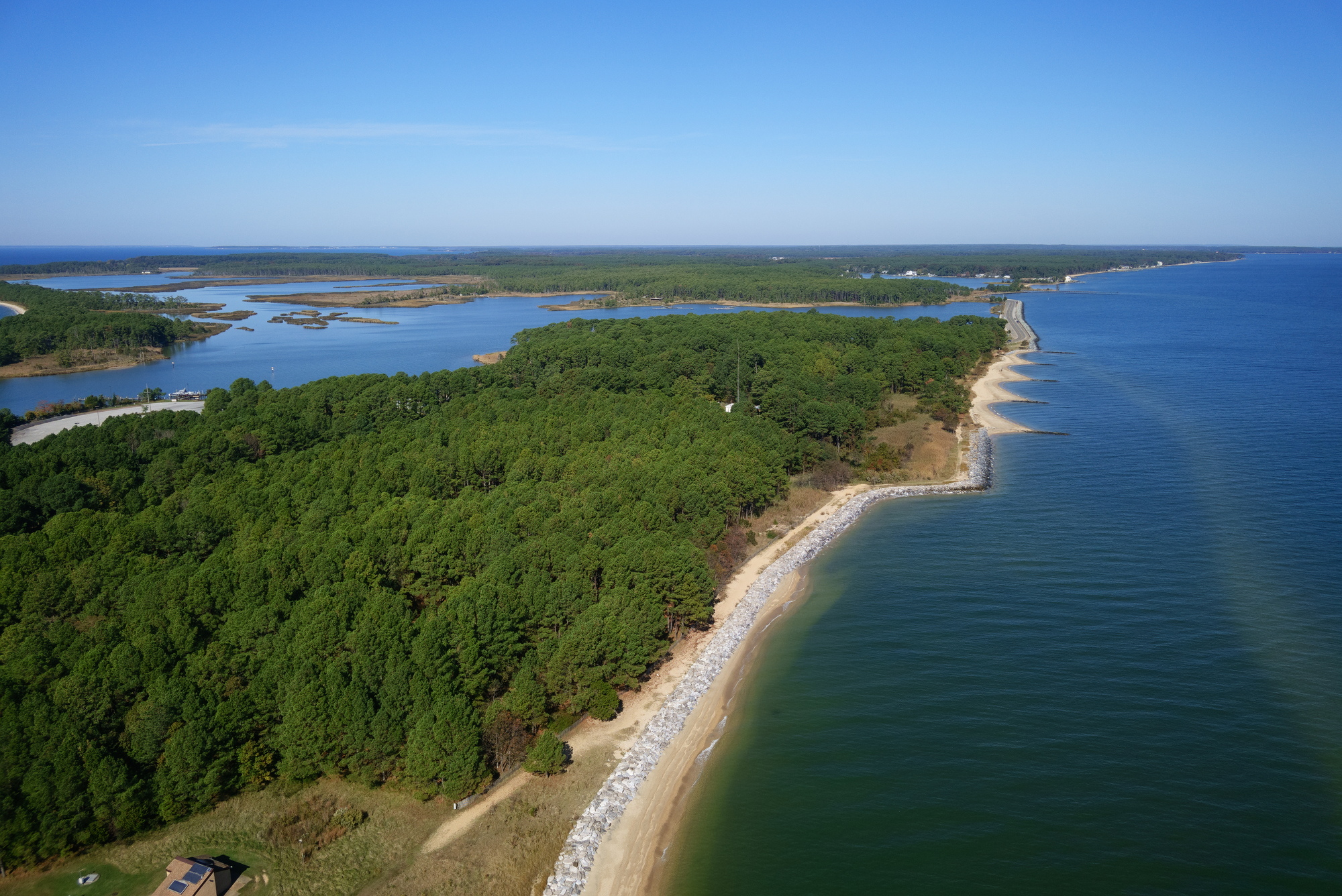 Point Lookout Fishing Pier Southern Maryland Kite Aerial Photography