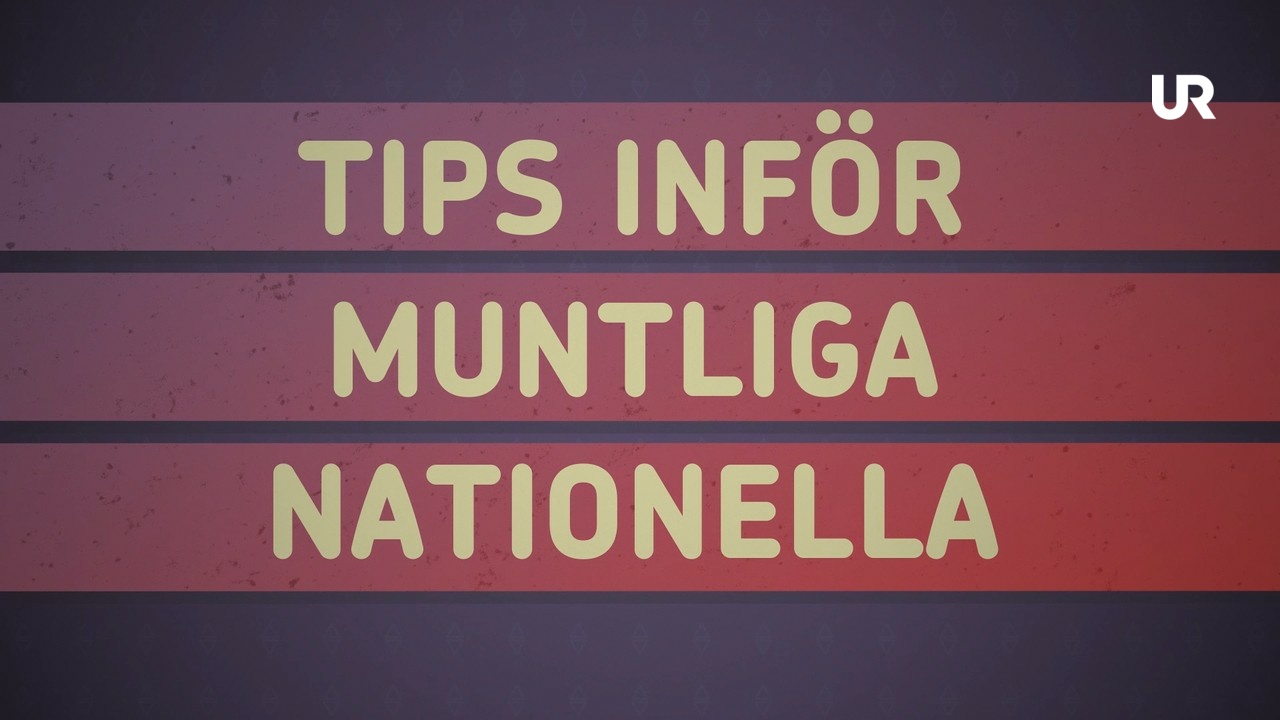 Orka plugga Så funkar muntliga nationella proven UR Play
