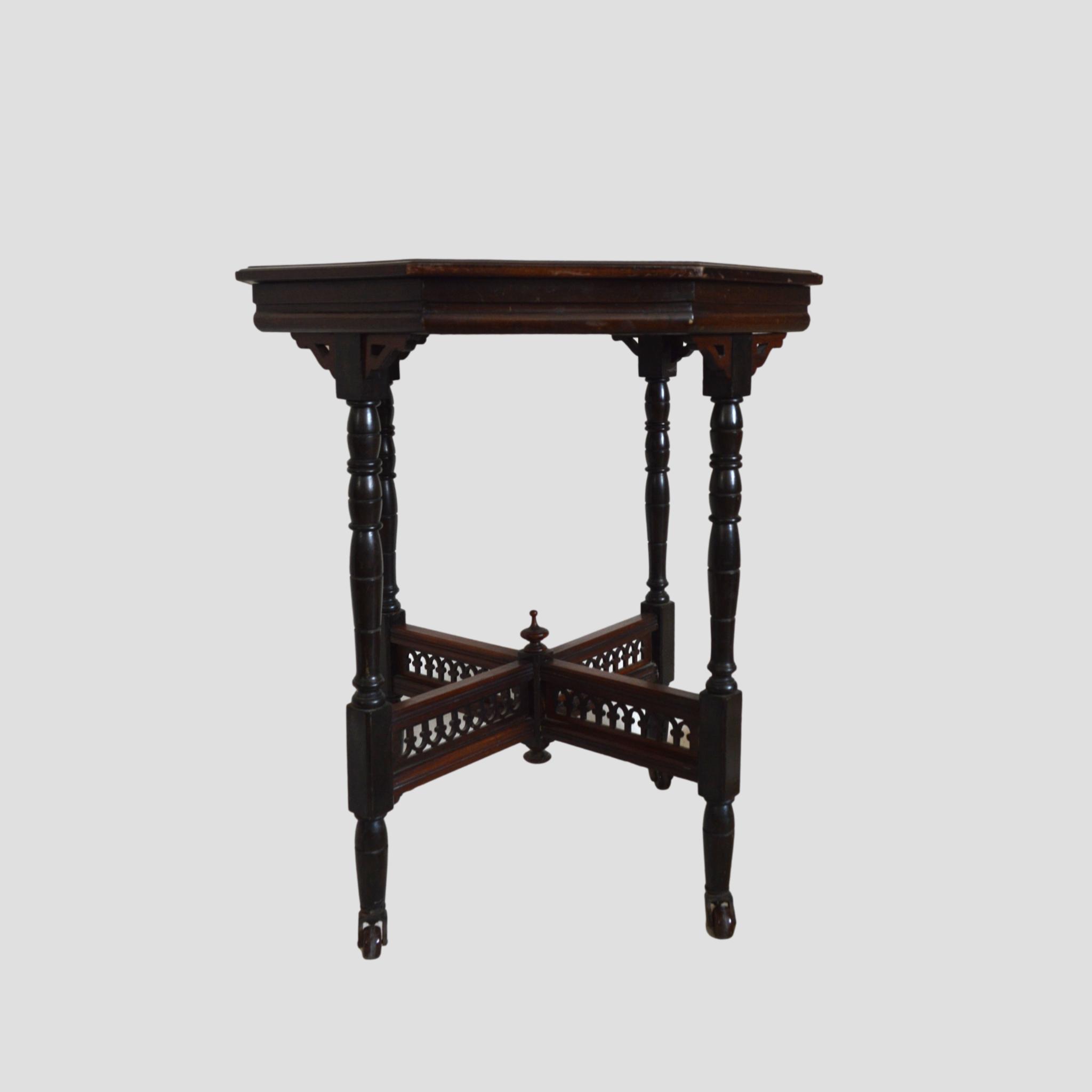 Victorian Octagonal Oak Side Table Somerset.gr Tradition, Style