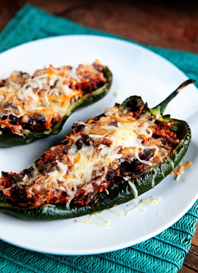 Vegetarian Enchilada Stuffed Poblano Peppers Some the Wiser
