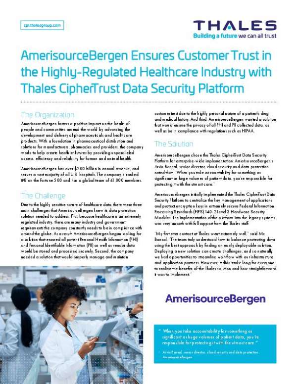 How AmerisourceBergen ensures customer trust in the highlyregulated