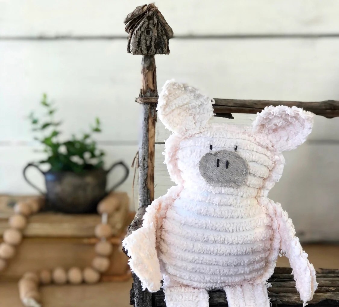 Vintage Chenille Animals Something Gray Vintage