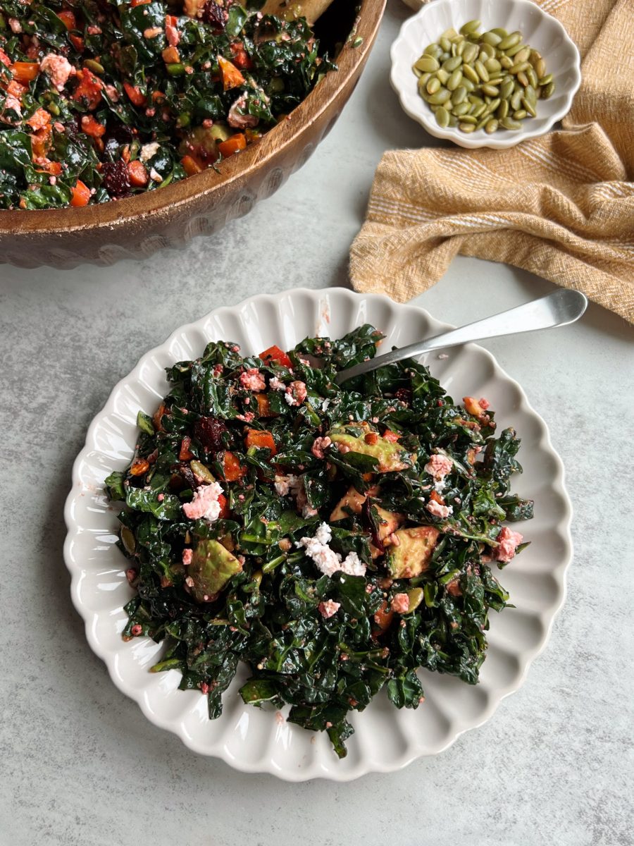 Roasted Beet Kale Salad Something Nutritious