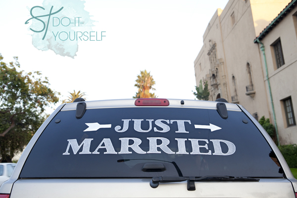 Diy Just Married Window Cling Something Turquoise