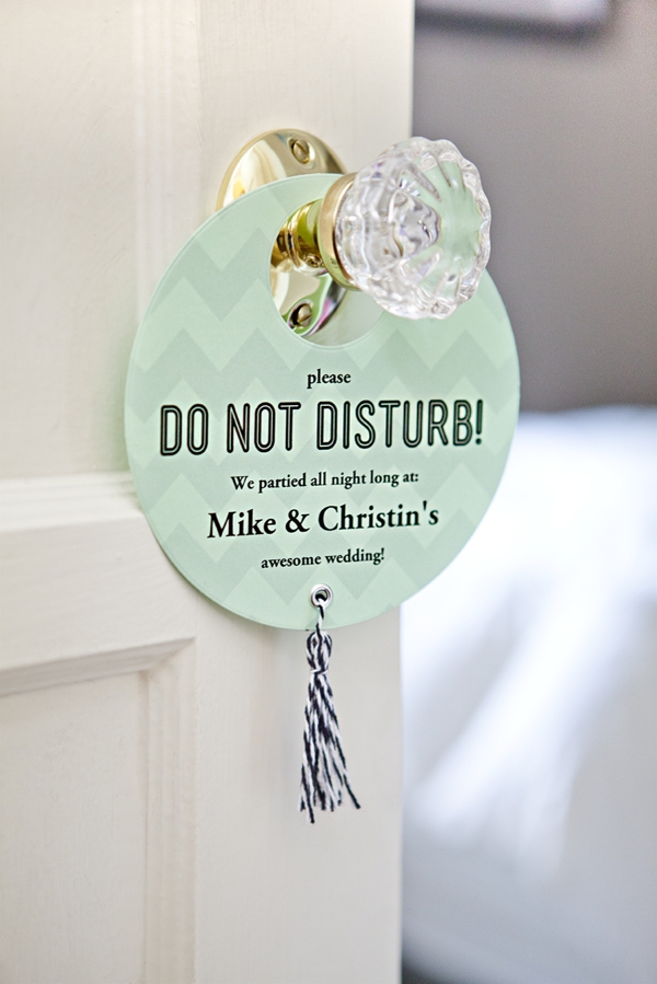 DIY your own wedding do not disturb door signs!