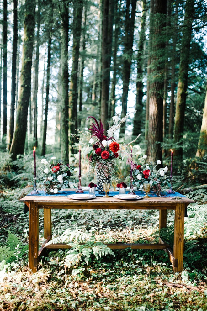 Styled Jewel Toned Romance in the Forest