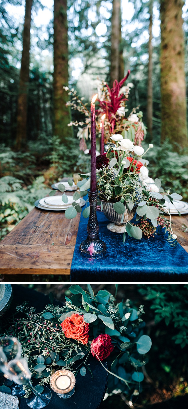Styled Jewel Toned Romance in the Forest