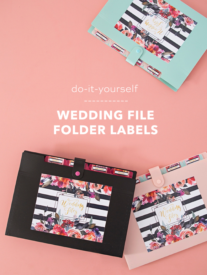 OMG, This DIY Wedding File Folder With Custom Tabs Is The Cutest!