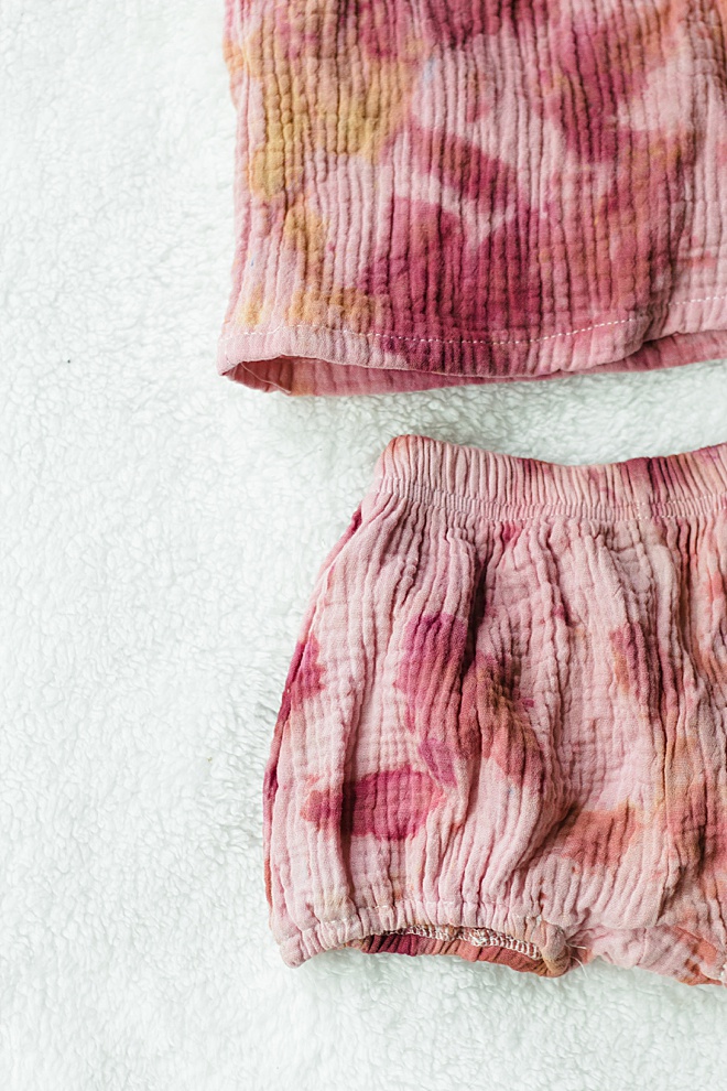 DIY Ice Dye TieDye with Rit Powder Dye Baby Outfits