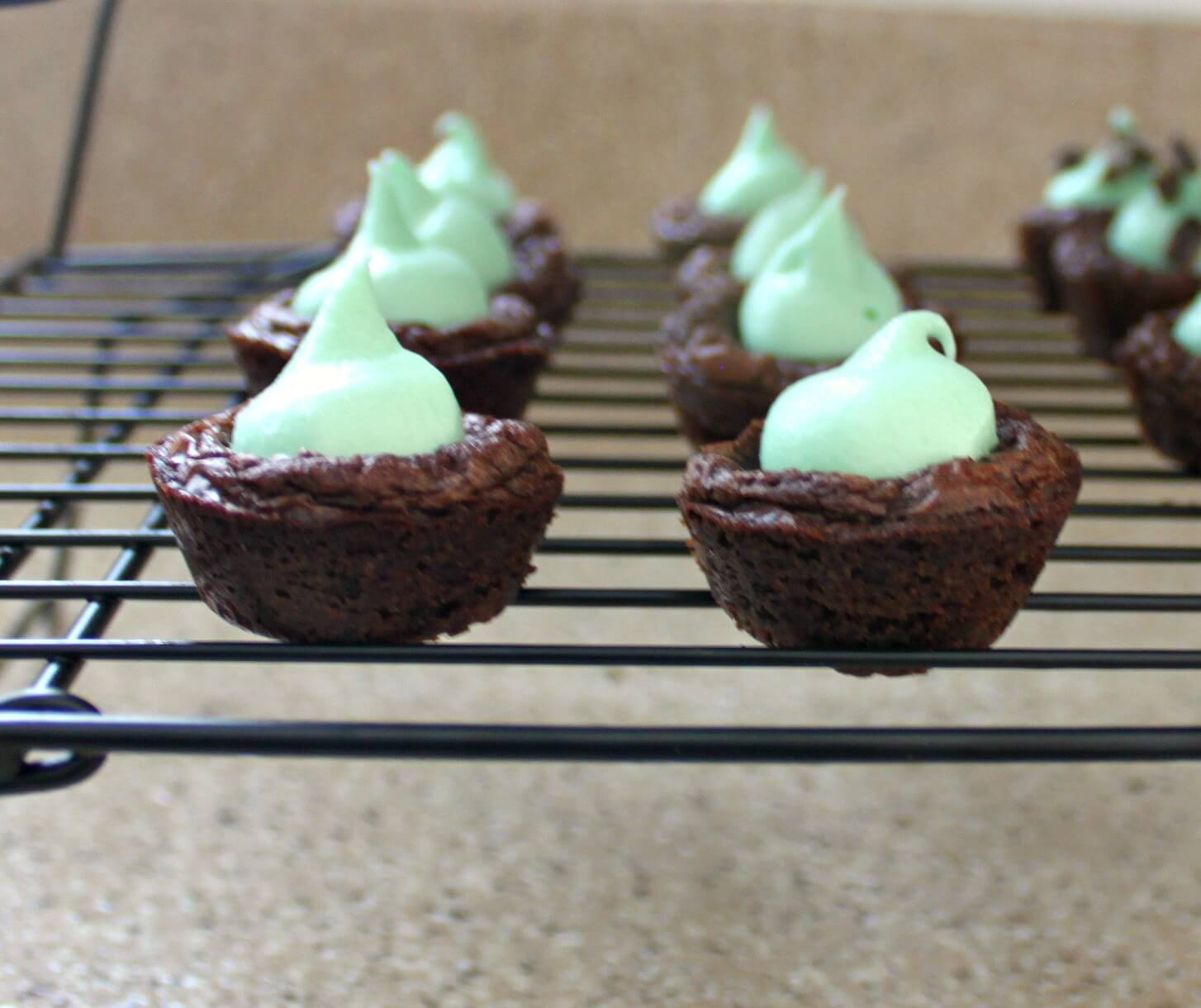 Mint Chocolate Brownie Bites Sometimes Homemade