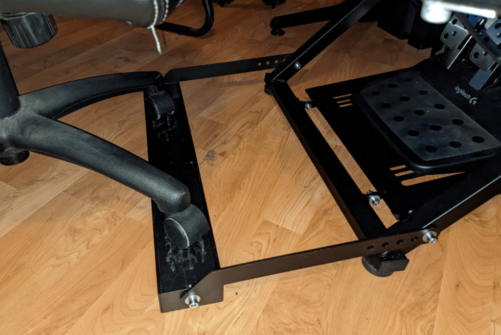 Racing Wheel Stand with Office Chair Fixture Sometimes I Play Games
